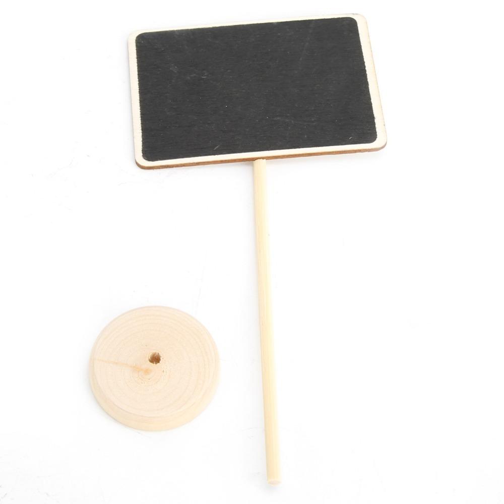 

10PCS Reusable Blackboard Sign Easy To Clean Plant Label Tag Garden Label Wedding Table Decoration Square Shape