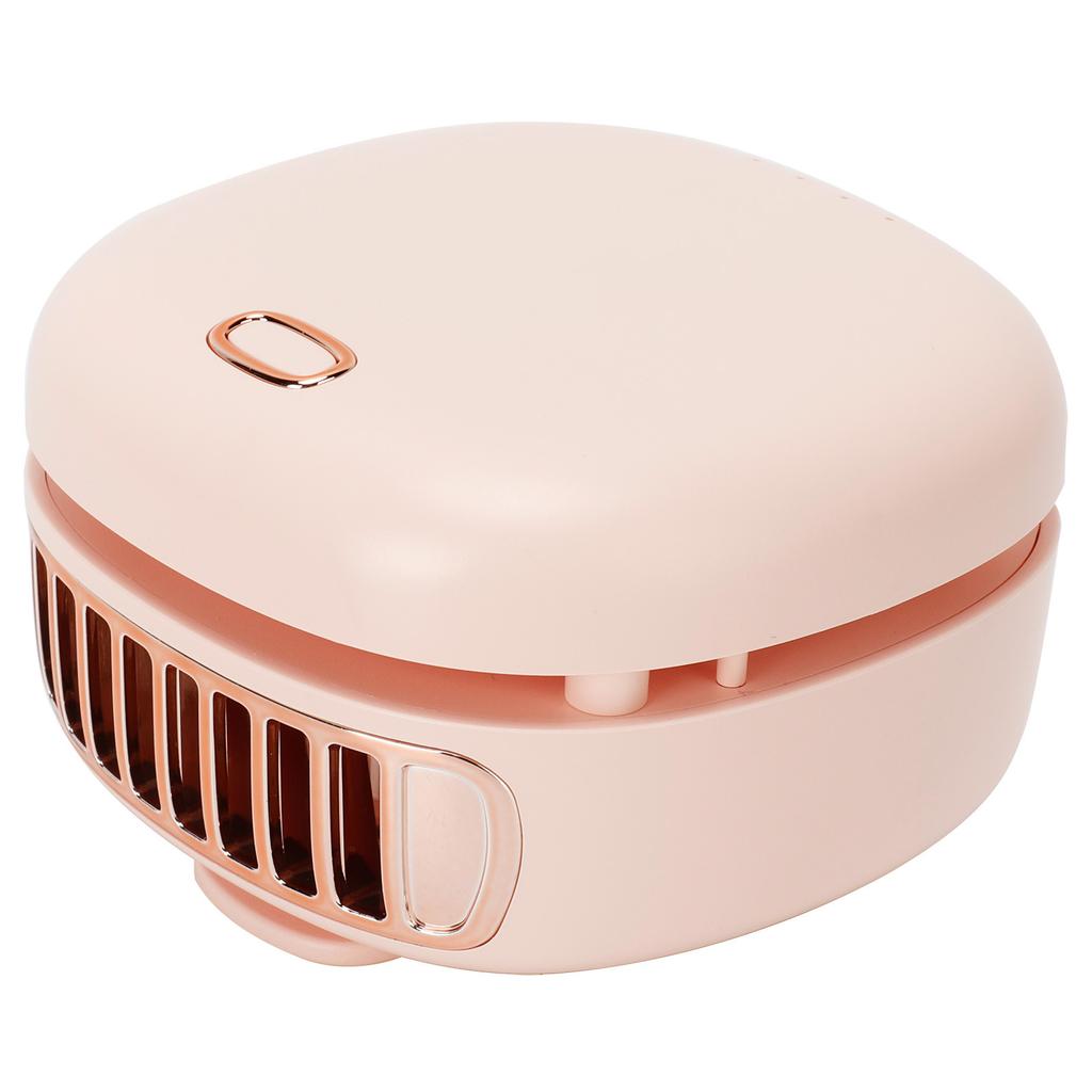 Outdoor Mini Hands Free Neck Fan Portable Hanging Waist Bladeless Fan USB Charging(Pink )