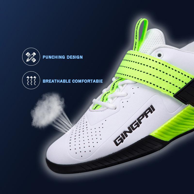 Originale GINGPAI Lifting Megin Powerlifting Schuhe für Männer und Frauen Klettverschluss Gewichtheben & Deadlifting Schuh für Kniebeugen