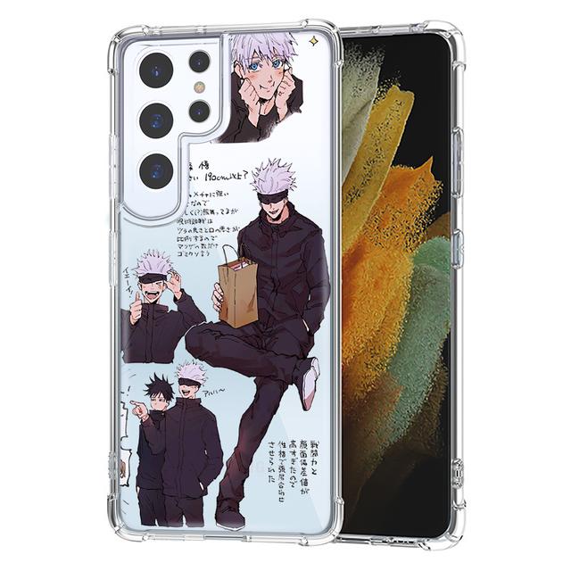 Transparent Phone Case For Samsung S10 S20 Fe S21 S22 S8 S9 Plus S21ultra Shockproof Cover Japan Anime Jujutsu Kaisen Shell Capa