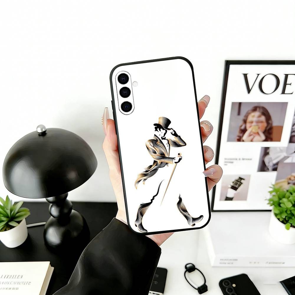 

r-Retro J-Johnnie W-Walker Phone Case For Samsung Galaxy A73,A72,A71,A70,A53,A52,A51,Soft Silicone Black Cover Samsung a70