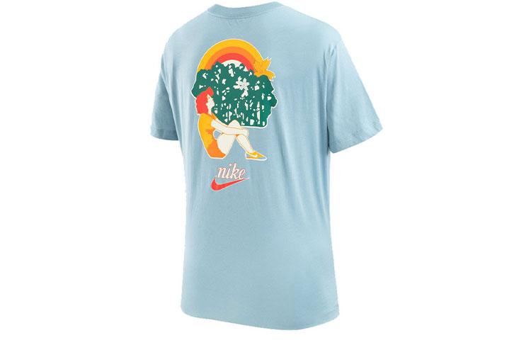 

Nike Women ss Retro Logo Cartoon Print Crewneck T-Shirt Blue DV3204-494 S