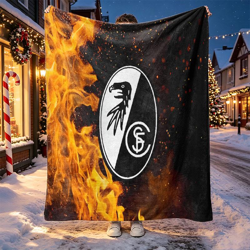 SC Freiburg Muster Decke für Heimdekoration, Bett, Sofa, Autoreise, Camping, Geeignet für alle Jahreszeiten, Geburtstags-Weihnachtsgeschenk