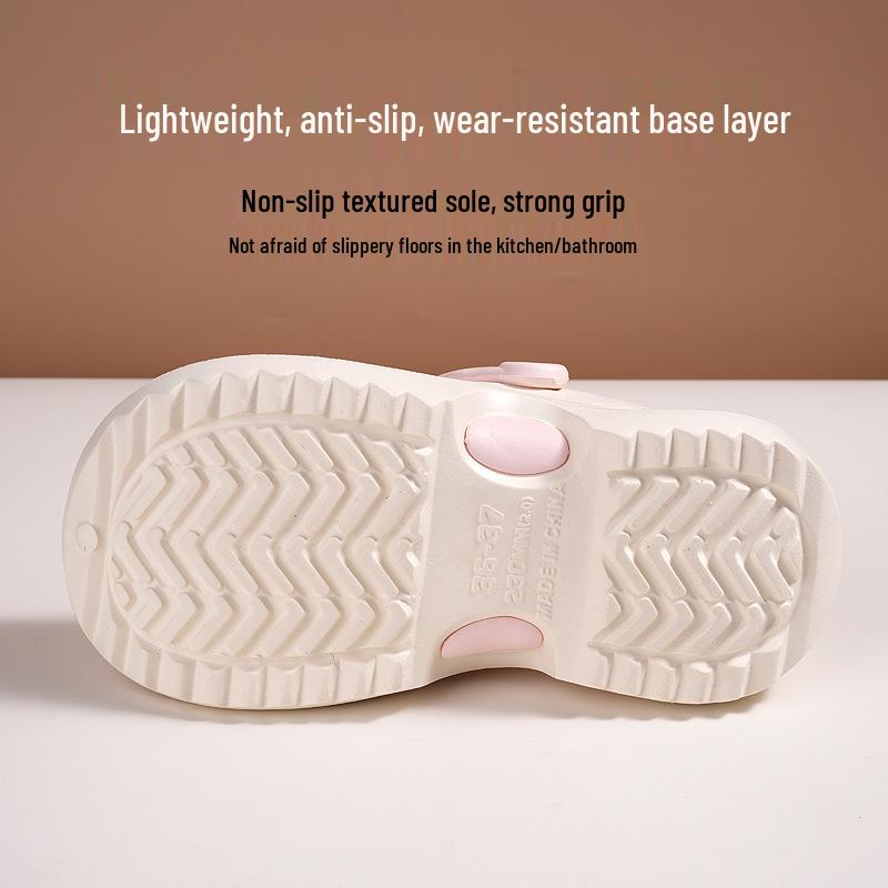 Summer Kids' Non-Slip Beach Sandals: Outdoor Hole Slippers for Boys & Girls, Parent-Child Fashion.
