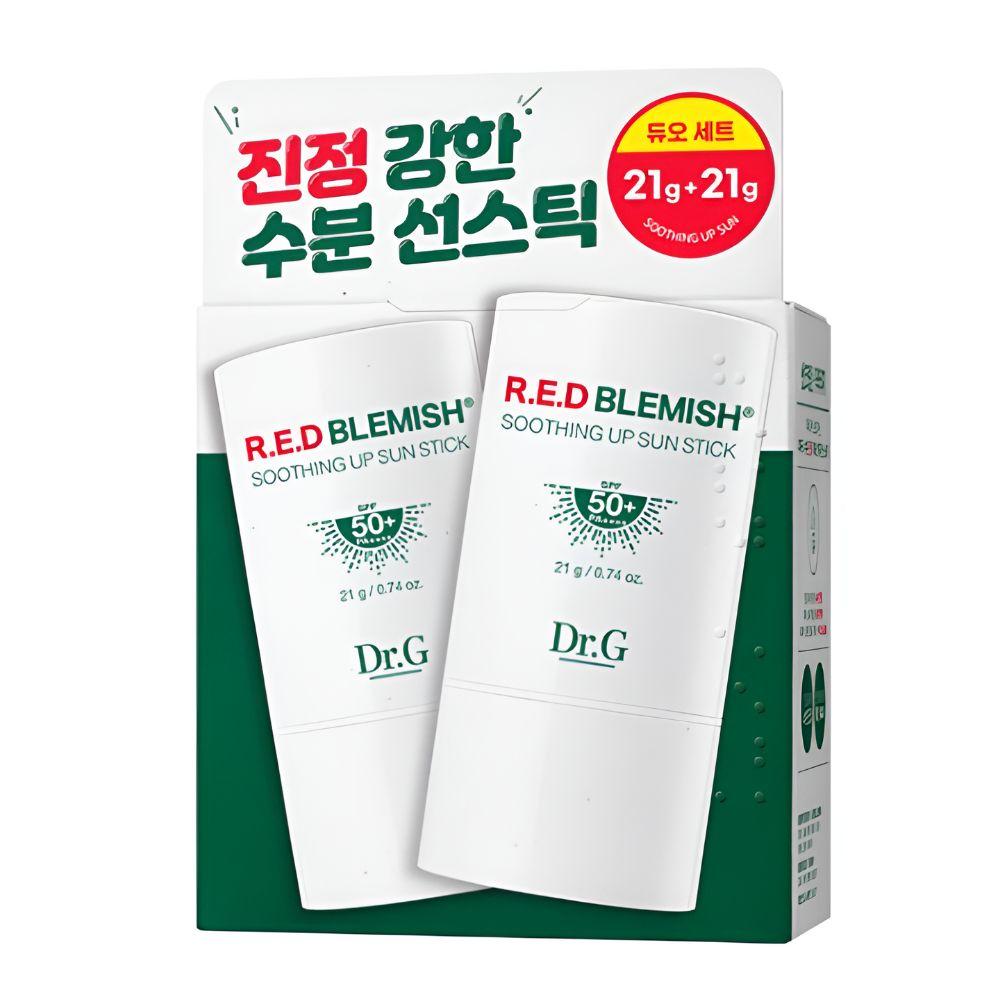 Dr.G Red Blemish Soothing Up Sun Stick Duo Set SPF50+ PA++++ Cica Sunscreen Stick 21g x 2