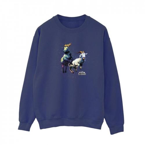 Marvel Womens/Ladies Thor Love And Thunder Toothgnasher Flames Sweatshirt