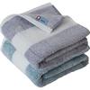 Imaa Imabari Zertifiziertes Badetuch, 60cm x 120cm, Hergestellt in Japan, Antibakteriell und Geruchsresistent, Baumwolle, Bambusviskose, Vakuum-komprimiert, Blau-Grün