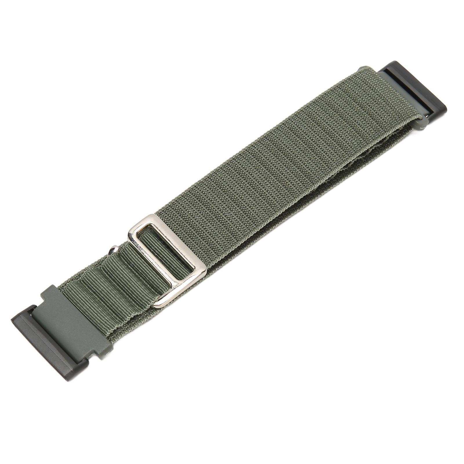 

Stretch Woven Nylon Watch Band Replacement G Hook Loop Smartwatch Strap Fit for Fitbit Versa 4 3 Sense 2 OD Green