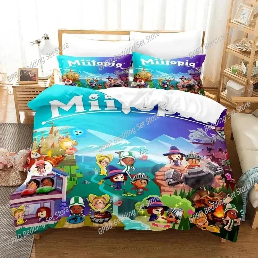 Comforter New Cartoon Game Miitopia Bedding Set Bedroom Soft Modern S Comefortable Kids And
