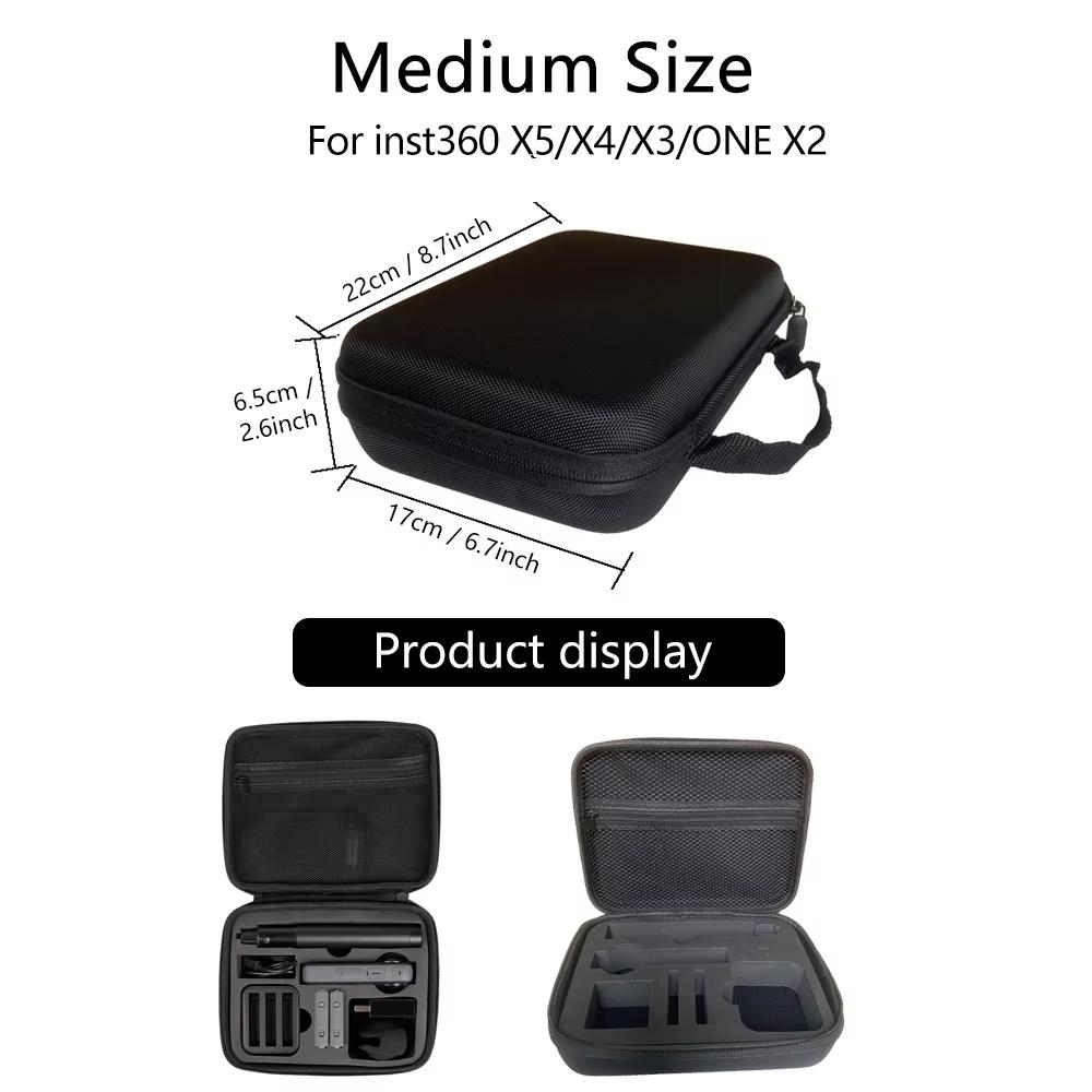 Portable Storage Bag Carrying Case for GoPro Hero 13/12/11/10/9/8 Insta360 SJCAM AKASO DJI Osmo Action Camera Accessories