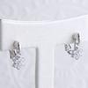 VINGTAINE Flower Cubic Zirconia Earrings Silver [VINGTAINE] E2-6
