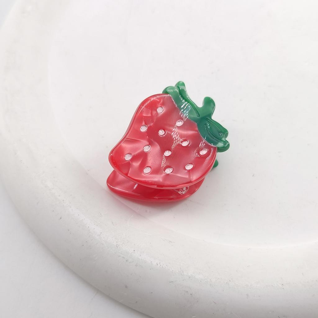 Cartoon Fruit Acetate Hairpin Cute Little Grab Strawberry Lemon Cherry Grape Bangs Broken Hairpin Top Clip Hair Accessories