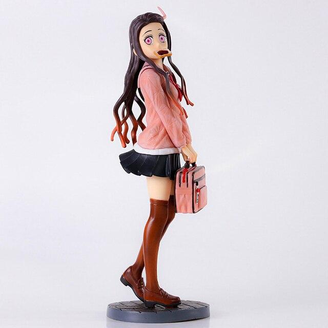 25cm Anime Demon Slayer Figure Kanroji Mitsuri Statue Pvc Action Figure Kimetsu No Yaiba Kochou Shinobu Uniform Nezuko Figurine