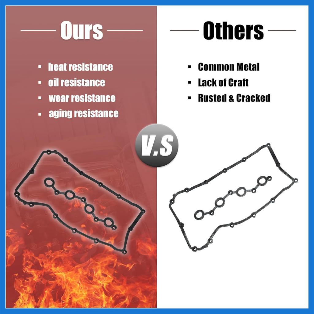 1 Set Engine Valve Cover Gasket VS50698R 4884762AA 4884765AA for Jeep Compass Avenger 300 2007-2020 Auto Accessories