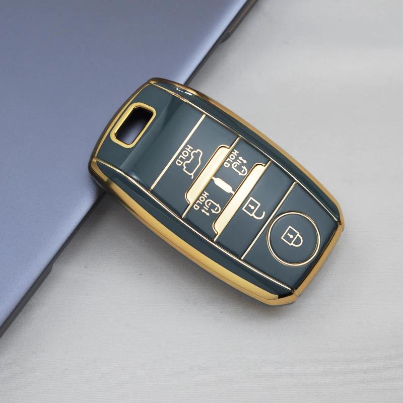 For Kia Sedona Sorento Grand Carnival 5Button Shell Fob Holder Smart Remote Tpu Car Key Case Cover