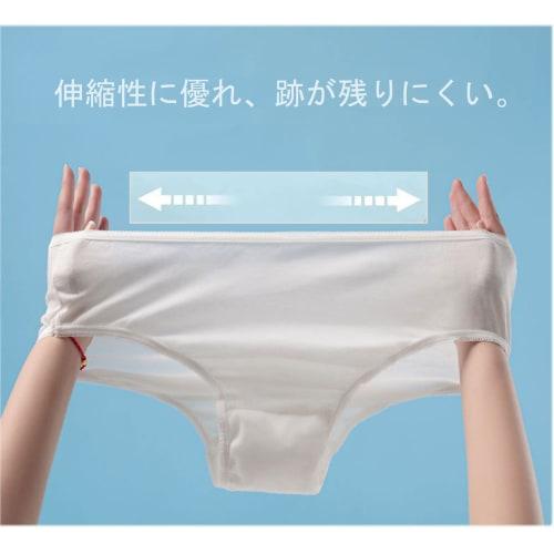 RS SHOP 12-Count Disposable Panties (Size M) Pure White Polyester Cotton Sanitary Hygienic Individually Wrapped Perfect for Travel, Hospitalization, N