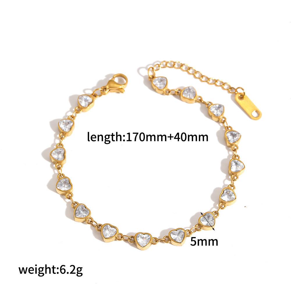 Geometrisches Edelstahlarmband für Damen mit Vergoldung Leichter Luxus-Stil Winter