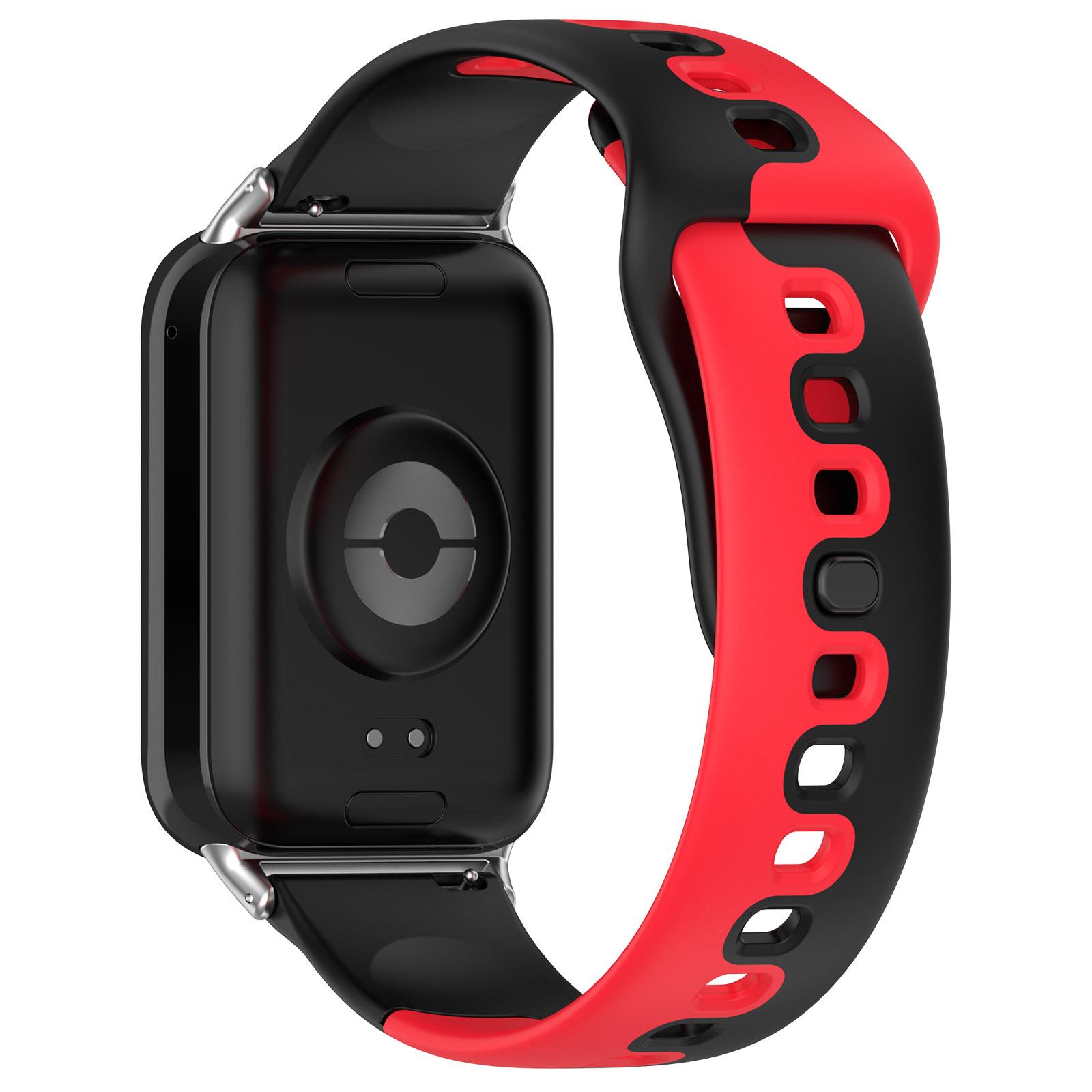 

Для Xiaomi Smart Band 8 Pro/Redmi Watch 4 Силіконовий ремінець для годинника Двоколірний Запасний ремінець для годинника Black Red