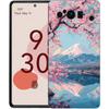Japan Mount Fuji Painting Cherry blossom Phone Case For Google Pixel 9 8 9A 8A 7 7A 6 Pro XL 6A 5G Black Soft Back TPU Cover