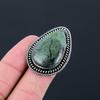 925 Sterling Silver Solar Moss Agate Stone Promise Sister Ring Jewelry Size 6.5