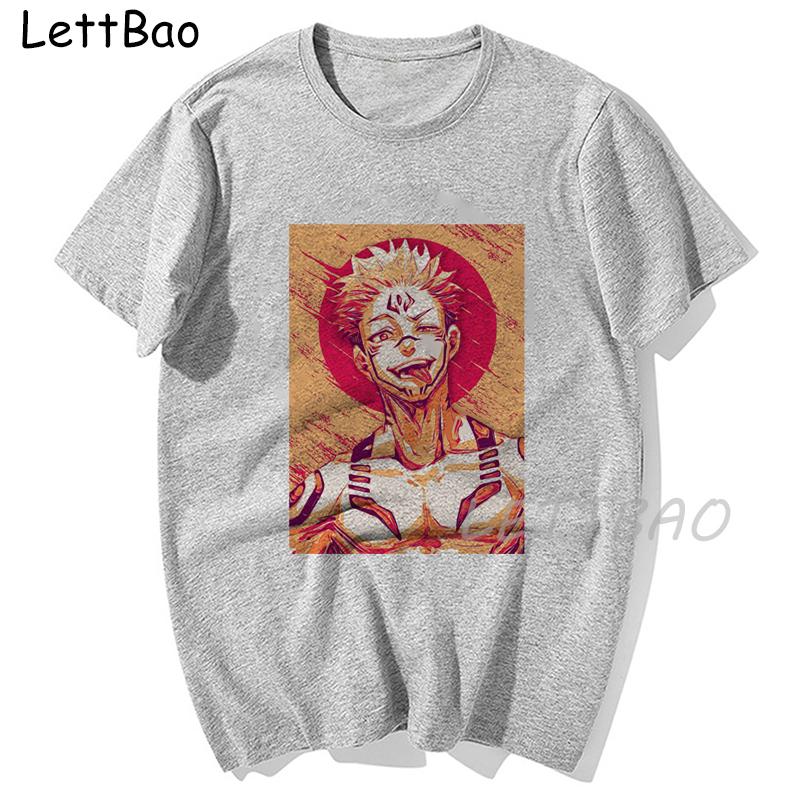 Funny Jujutsu Kaisen T Shirt Anime Shirt Short Sleeve Satoru Gojo Print Summer Tops Japanese Style