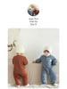 Quilted Cotton-Padded Snap-Front Baby Bodysuit for Boys & Girls - Warm Autumn/Winter Romper & Crawling Suit