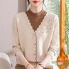 Women's Winter Knit Sweater with Fleece Lining, Faux Two-Piece, Thickened & Warm
