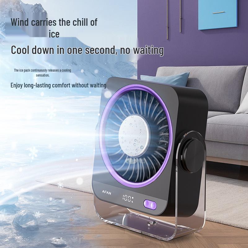 Portable Dormitory Desktop Electric Fan with Strong Wind and Long Battery Life - Ideal for Outdoor Use and Corporate Gifts