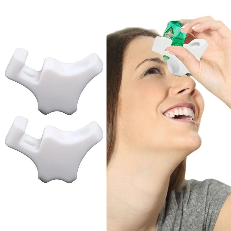 

Silicone Eye Drop Guide Applicator Easy Use Eye Drop Aid for Caregiver Elderly Visually Impaired Ergonomic білий