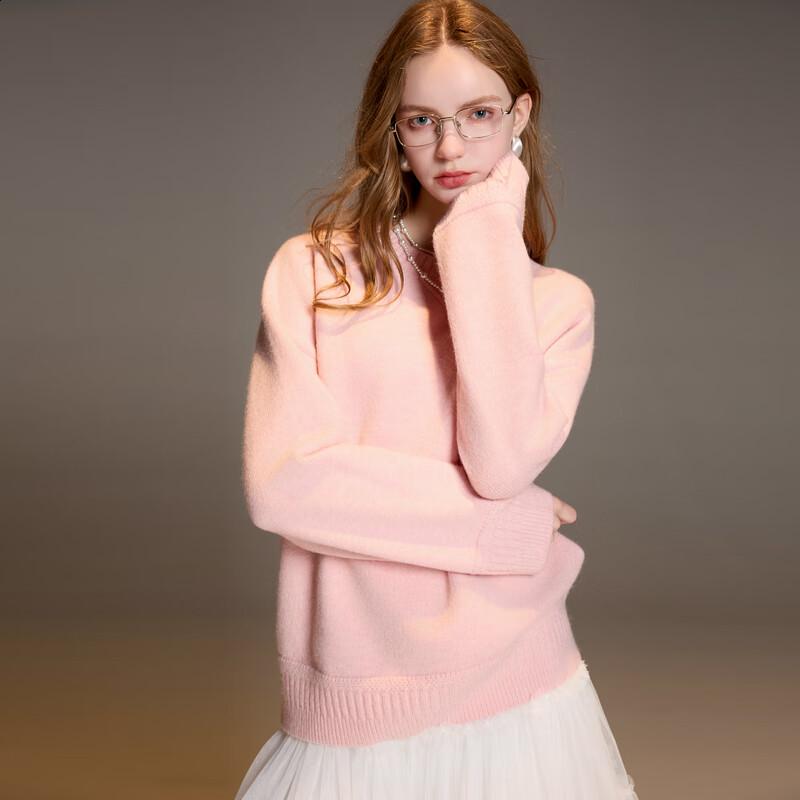 Sancai 2025 Winter Loose Round Neck Knitted Pullover