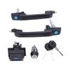 5 Pieces Set Car Exterior Door Handle with Key and Tailgate Lock 1H0837207B for Cabrio 1995 To 1998