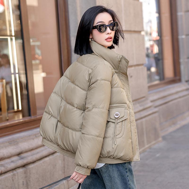 

Женская короткая куртка с хлопковым наполнителем, новая зимняя корейская версия свободной стеганой одежды-хлеба 2XL