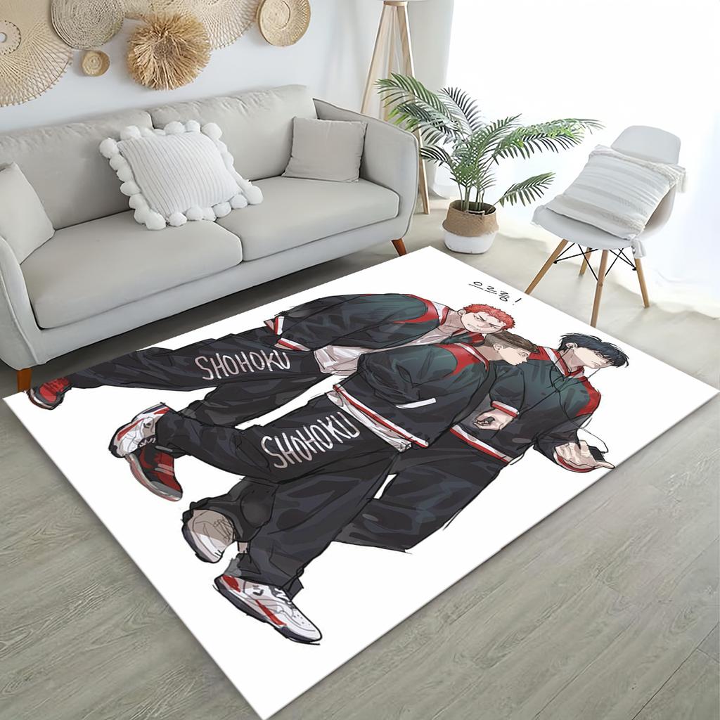 SHOHOKU 27 Style New SLAM DUNK Cartoon Basketball Anime Carpet Rug for Living Room Bedroom Home Sofa,Kid Play Non-slip Floor Mat