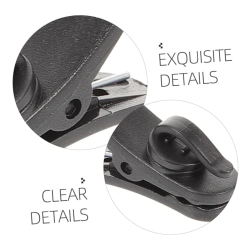 Alasum 15-Piece Microphone Clips, Microphone Cable Clips, Microphone Fixing Clips, Microphone Accessories, Earphone Wire Clips, Black