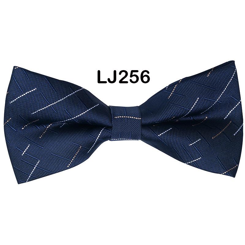 New Men'S Bow Business Wedding Party Bow Tie Solid Color Stripe Men'S Wedding