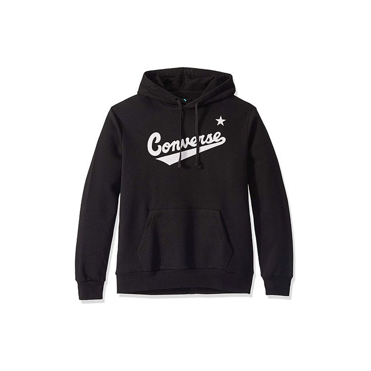 

Converse Casual Sports Comfort Пуловер с капюшоном Мужские топы Черный 10019004-A01