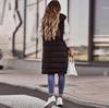 New European & American Fashion: Women's Solid Color Hooded Slim-Fit Sleeveless Mid-Length Cotton Vest