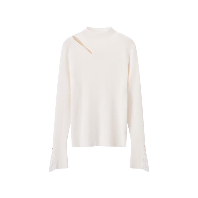 Xiangying Women's 2026 Winter Slim-Fit Semi-High Collar Knit Top