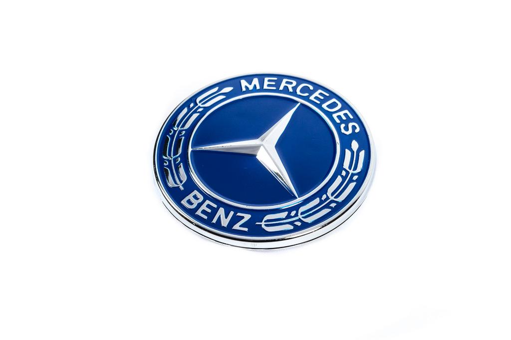 

Заглушка вместо эмблемы на капот Mercedes (синяя, 57мм)