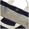 Cotton Shoulder Tote Bag NA Square 2way Tenjiku B 1413 Navy [Rootote] Women's