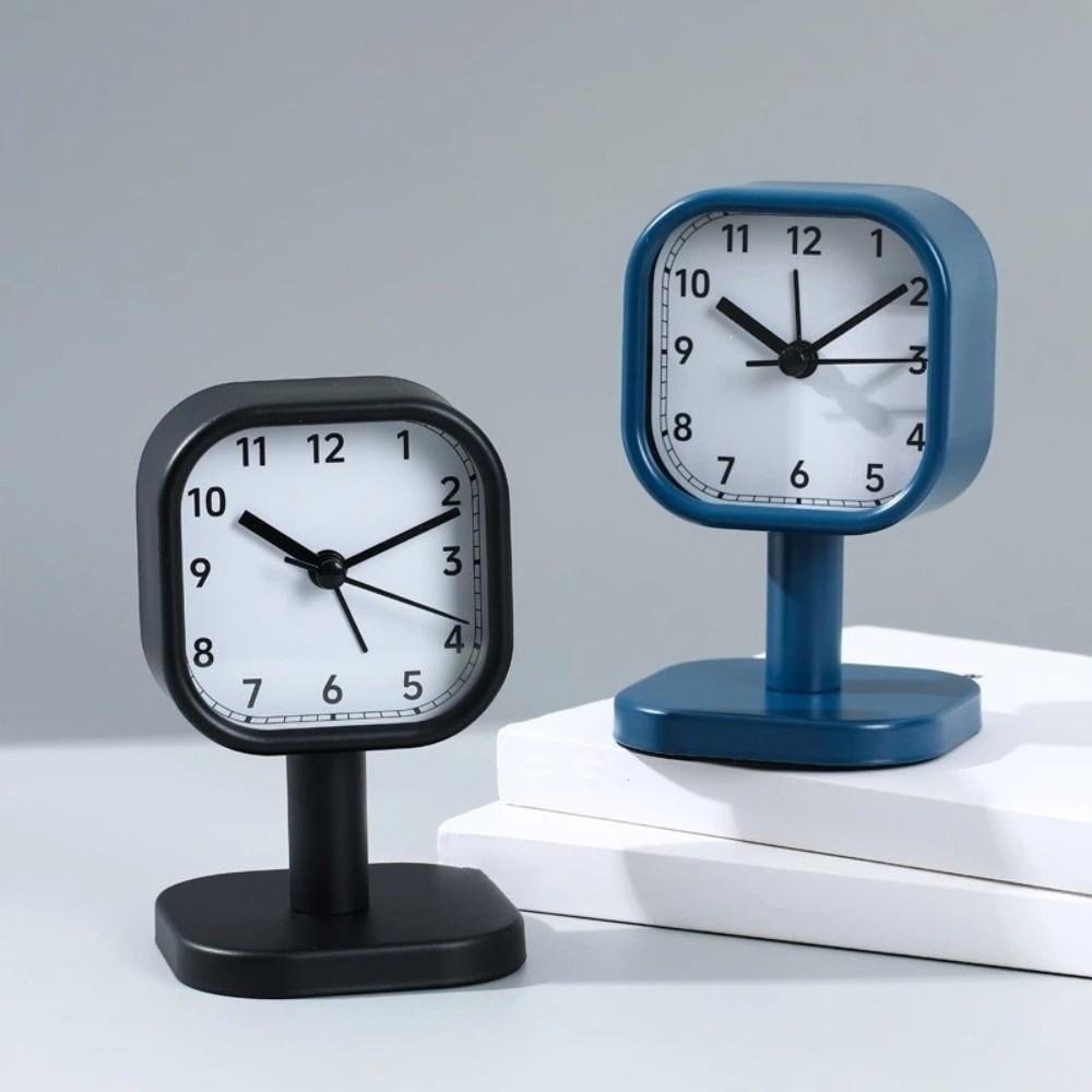 Vintage Mechanical Timer Clock Drop-proof Alarm Clock Bell Clock Desktop Stand Clock  For Children
