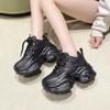 Fashion 7.5CM Heels Autumn Chunky Sneakers for Women 2024 New Casual Walking Platform Sports Shoes Woman Thick Bottom Dad Shoes Ladies