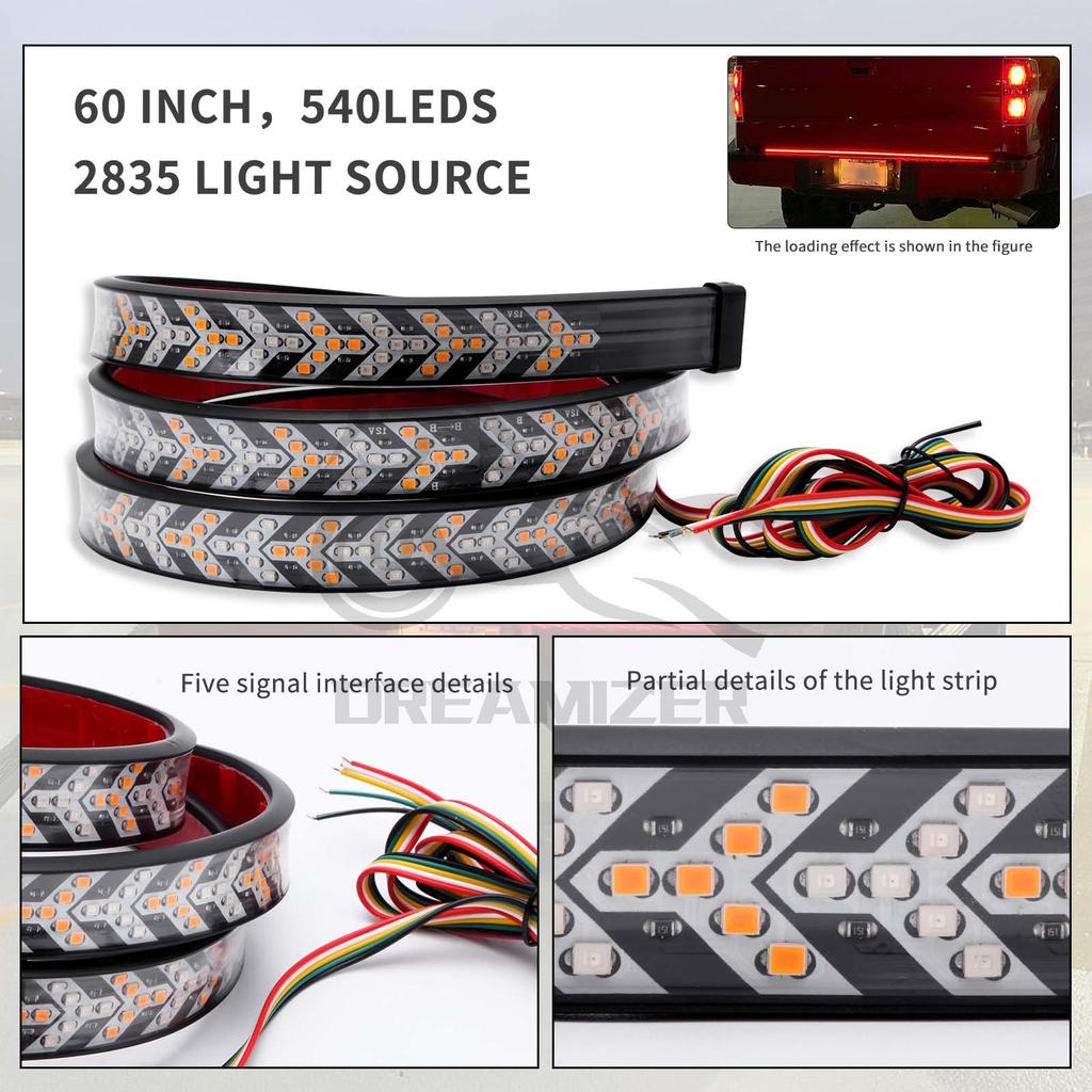 DC 12 24V Rot Gelb Pickup Blinker LKW Container Fracht Jeep Wohnmobil SUV Bremslichtleiste LED Rücklicht