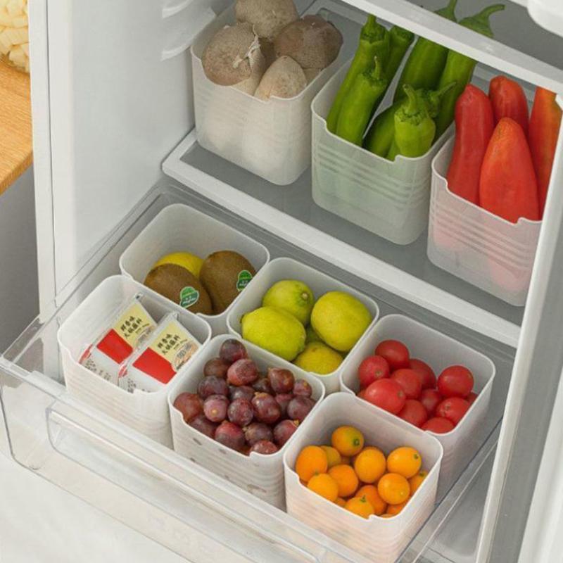 

3Pcs Bpa-Free Clear Refrigerator Storage Box Space-Saving Kitchen Organization Food Sorting Boxes For Fridge Door & Counter