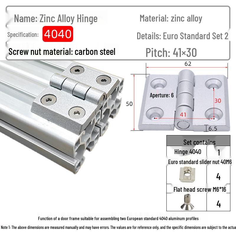 Hochleistungsscharniere aus Zinklegierung für Aluminiumprofiltüren (20/30/40/45)