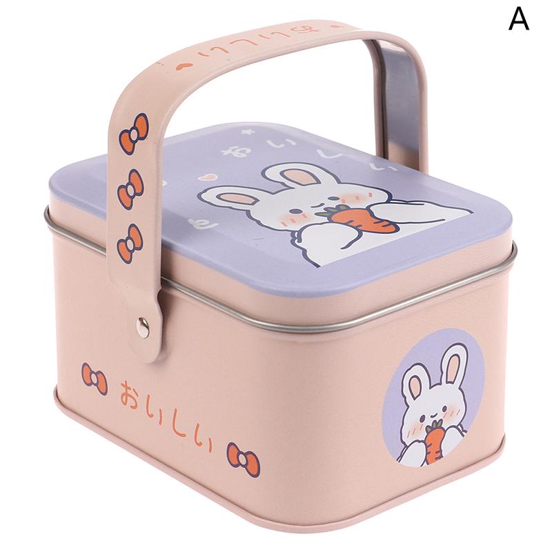 

Vintage Small Suitcase Storage Tinplate Candy Box Cookie Gift Box Storage Can