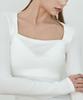 Debiweeo Even Square Neck T-Shirt Devi-T0101-White