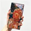 Warm Wild Rose Reverie Black Glass Phone Case For Samsung Galaxy S20 S21 S22 S23 Plus S24 FE S25Edge S26 Ultra S25 20+ 5G Cover