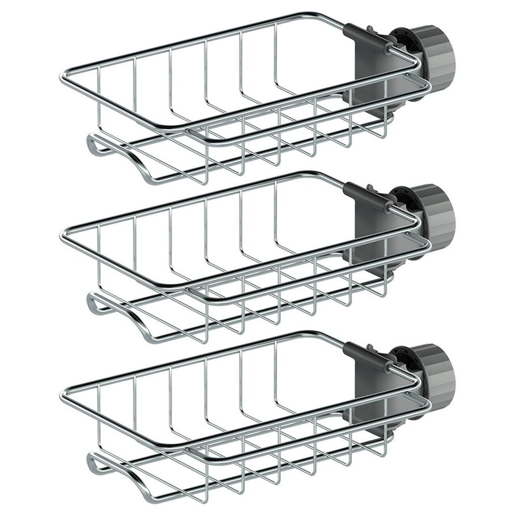 Sponge Holder Over Faucet Kitchen Sink Caddy Organiser Adjustables Stainless Steel Sponge Holder for Kitchen Sink