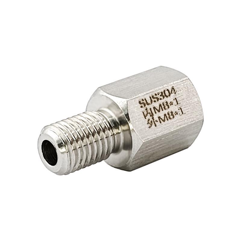 Stainless Steel 304 Metric Thread Conversion Joint: M8X1 Inner to M8X1 Outer (1162)